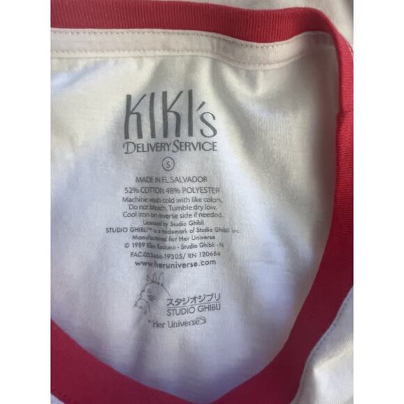 Kiki's Delivery Service White Print T Shirt Women’s Sz Small Studio Ghibli - Picture 4 of 4